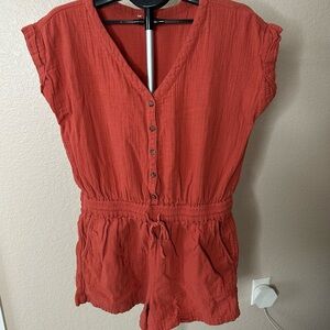 Loft Rust colored Romper sz Large